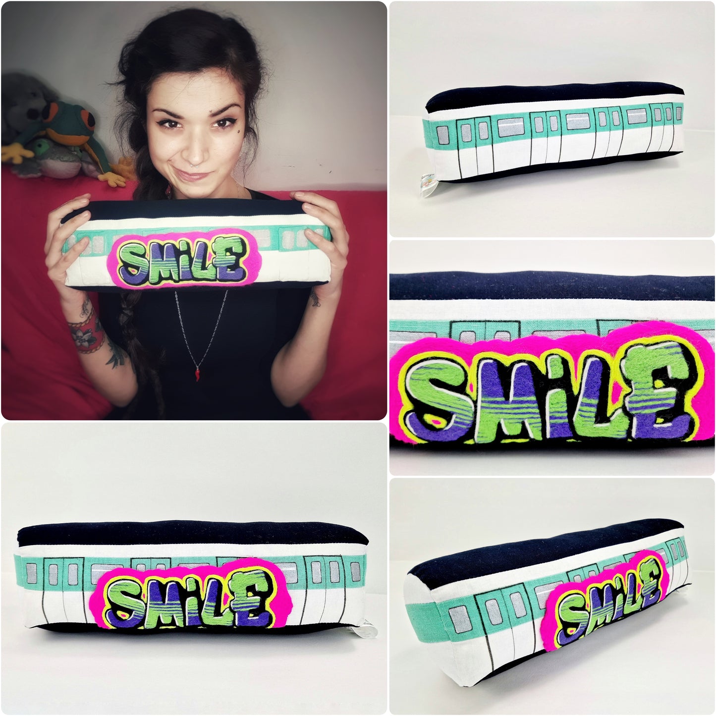 Custom Graffiti Train Cushions made to order